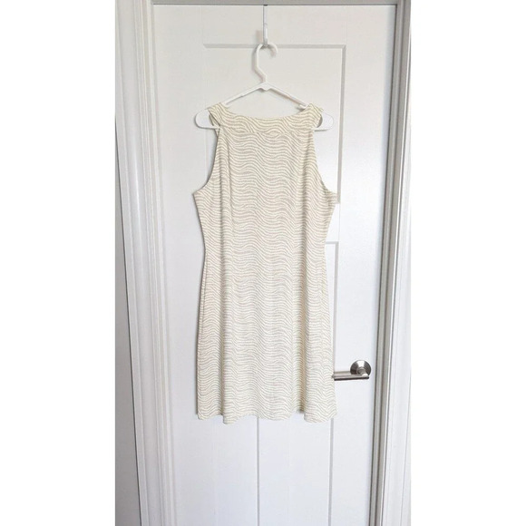 J. McLaughlin Animal Print Cream Dress Stretchy sz XL - Picture 3 of 5